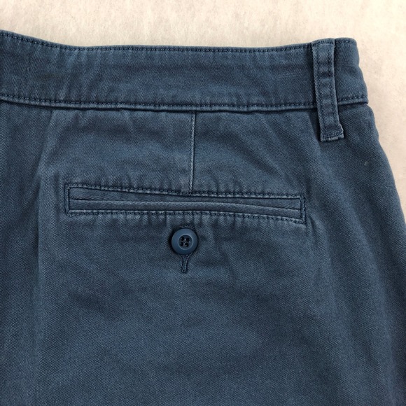Ash and Erie Mens 33 Blue Chino Shorts Flat Front - Picture 5 of 12